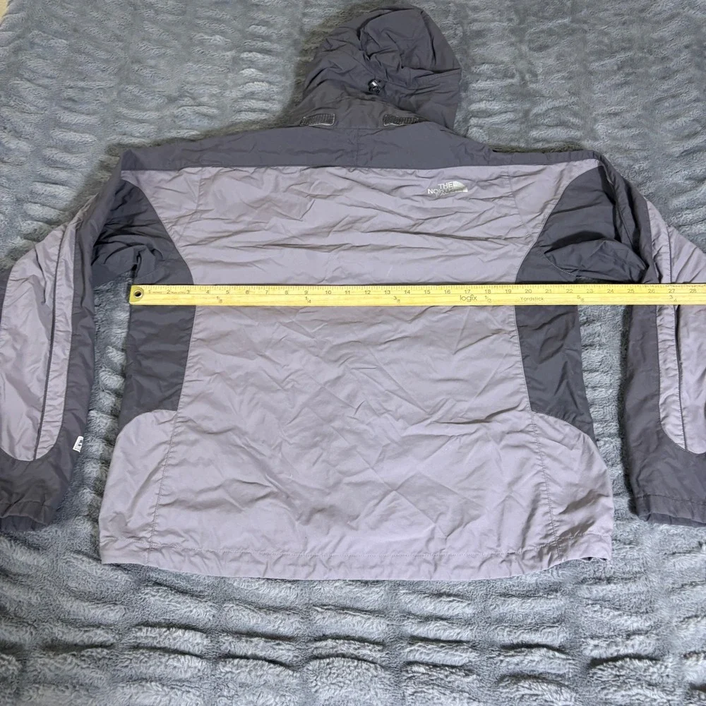 The North Face Hydrenalite Windbreaker Jacket Mens Medium Grey Hooded AXG8 S06